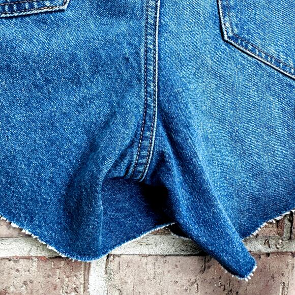 Madewell Women's Blue Denim Relaxed Mid Rise Cut Off Jeans Shorts Size 22W NWT - Picture 5 of 5